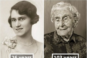 Взгляд в прошлое: 100-летние долгожители в молодости и сейчас