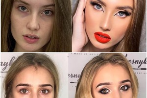 Трансформация обычных девушек: фотографии до и после макияжа